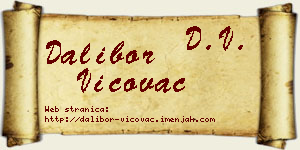 Dalibor Vićovac vizit kartica